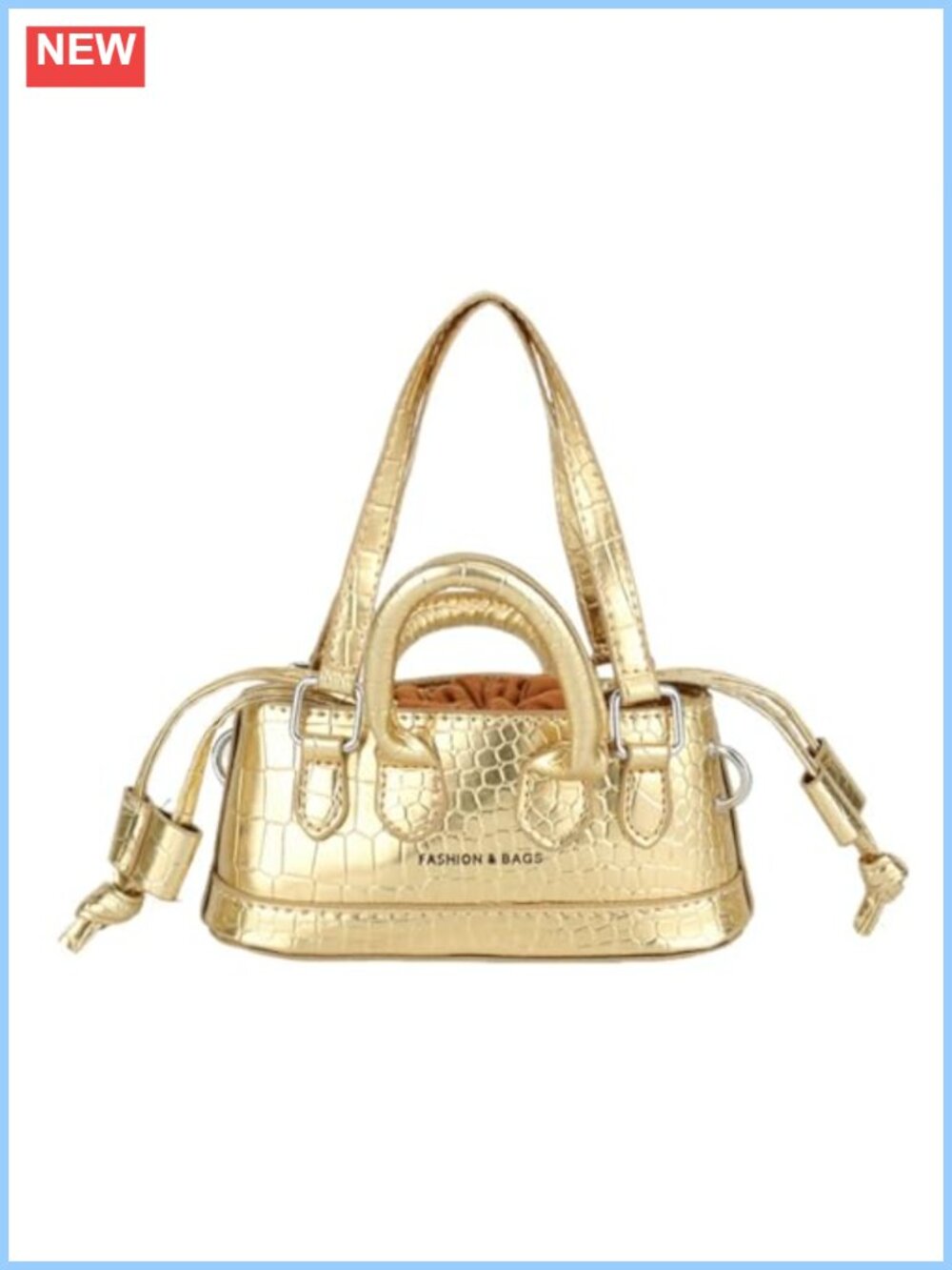 PU Leather Mini Crossbody Bag Drawstring Shoulder Clutch